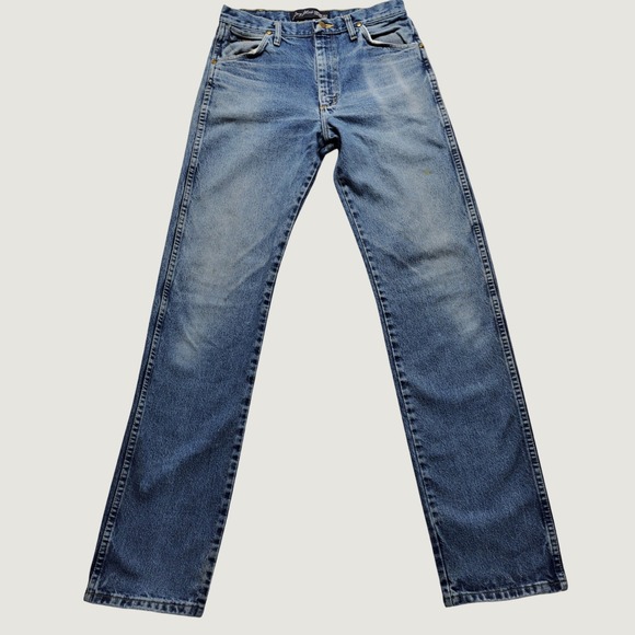 Wrangler Other - Wrangler Jeans Mens 32x36 Blue Good George Strait Cowboy Cut Straight Leg Denim
